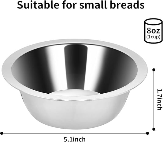 2-Pack Hanging Stainless Steel Dog Water Bowls – No-Spill Puppy Crate & Kennel Feeder (8oz / 1 Cup)