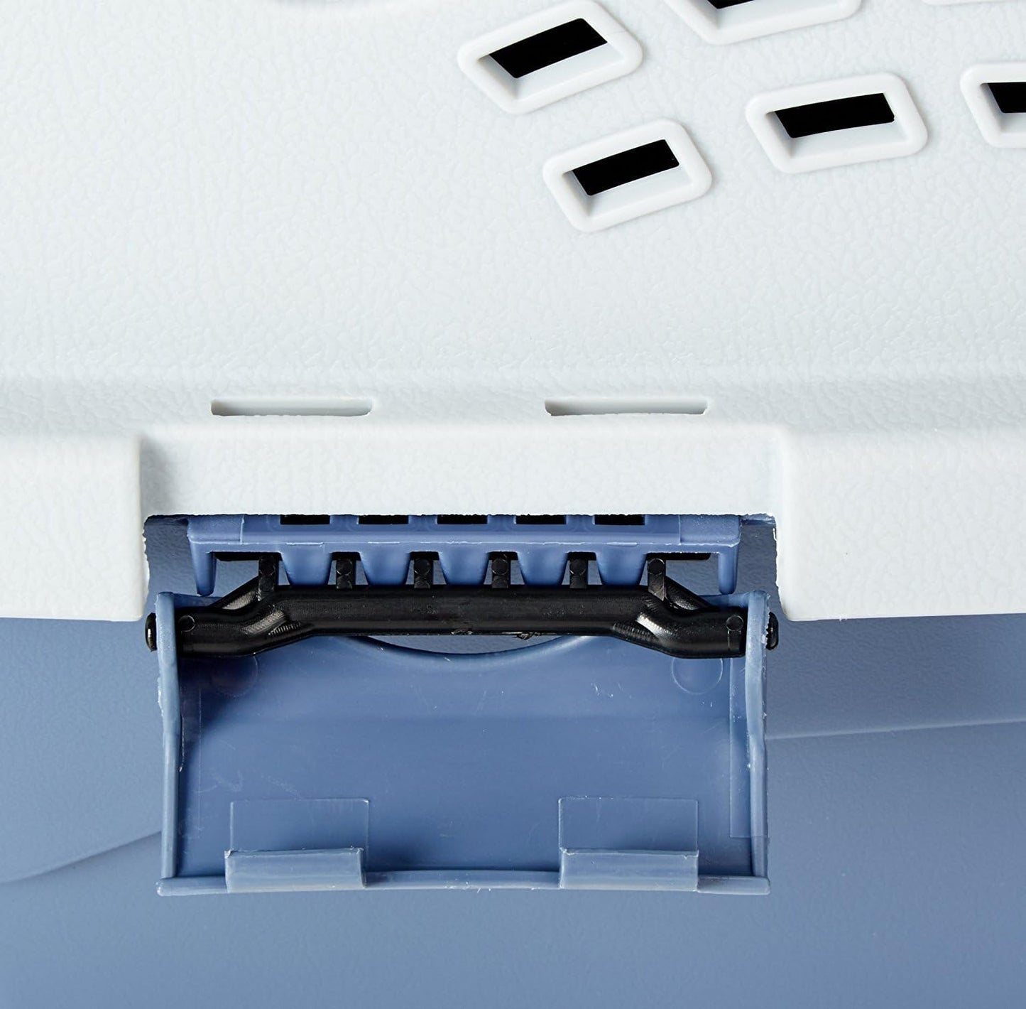 2-Door Top-Load Hard-Sided Pet Travel Carrier for Dogs & Cats – Durable Plastic Carrier (22.8” × 15.0” × 13.0”, Gray & Blue)