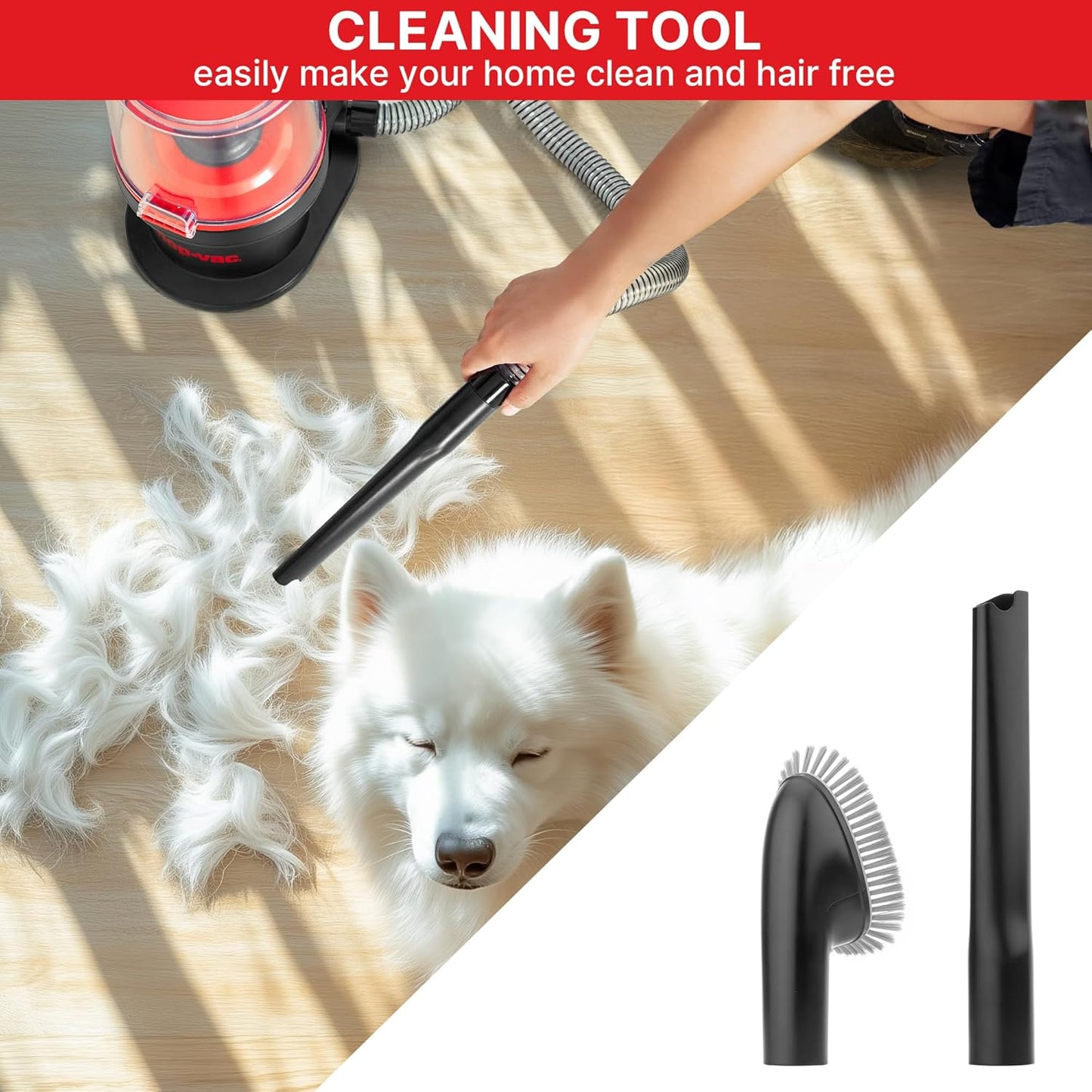 Shop-Vac 4-in-1 Pet Grooming & Vacuum – Dog Grooming Vacuum with Clippers, Brushes & Crevice Tool (10,000Pa, 3.3L)